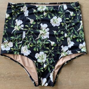 Kortni Jeane floral high rise swim bottom